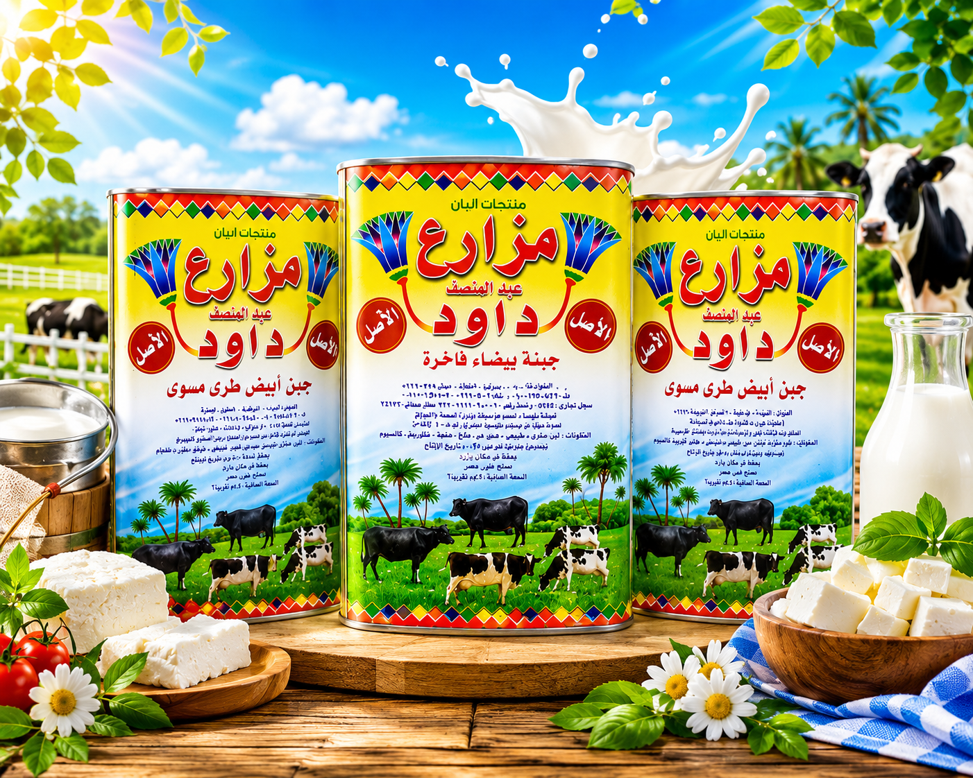 أجبان مزارع عبدالمنصف داوود توكيل لبراند رزق البنات فروع القاهرة